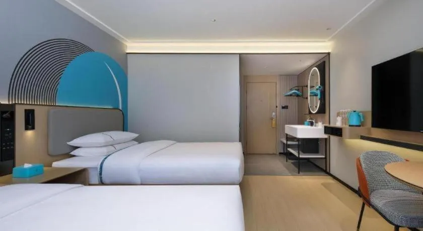 Bed in City Comfort Inn Guilin Xiangbi Mountain Park