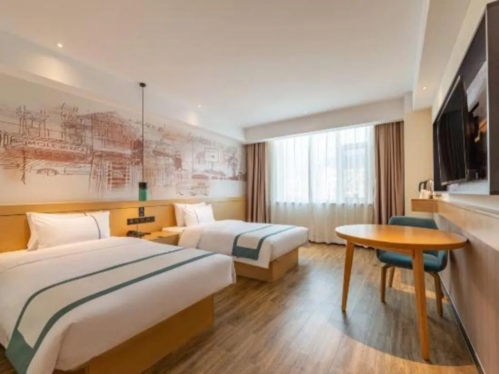 Bed in City Comfort Inn Tai'an Taishan Tianwai Village Hongmen