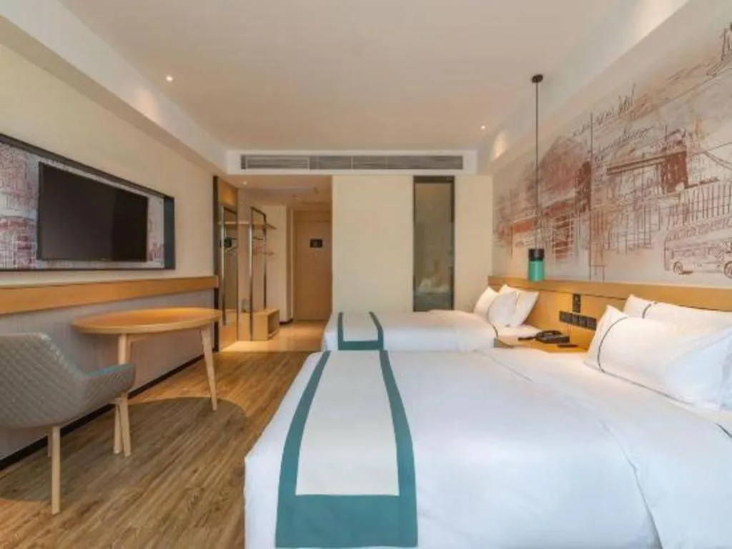 Bed in City Comfort Inn Tai'an Taishan Tianwai Village Hongmen