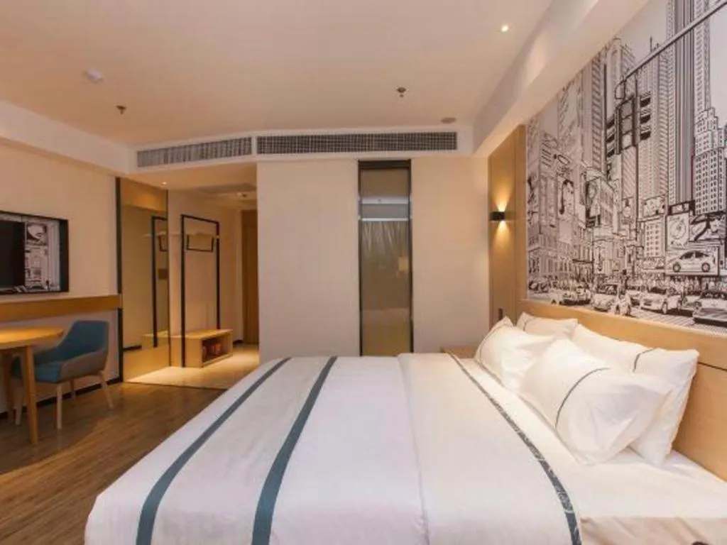 Bed in City Comfort Inn Tai'an Taishan Tianwai Village Hongmen