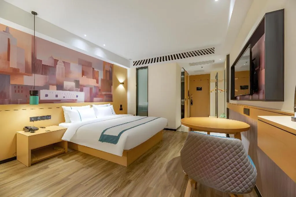 Bed in City Comfort Inn Tai'an Taishan Tianwai Village Hongmen