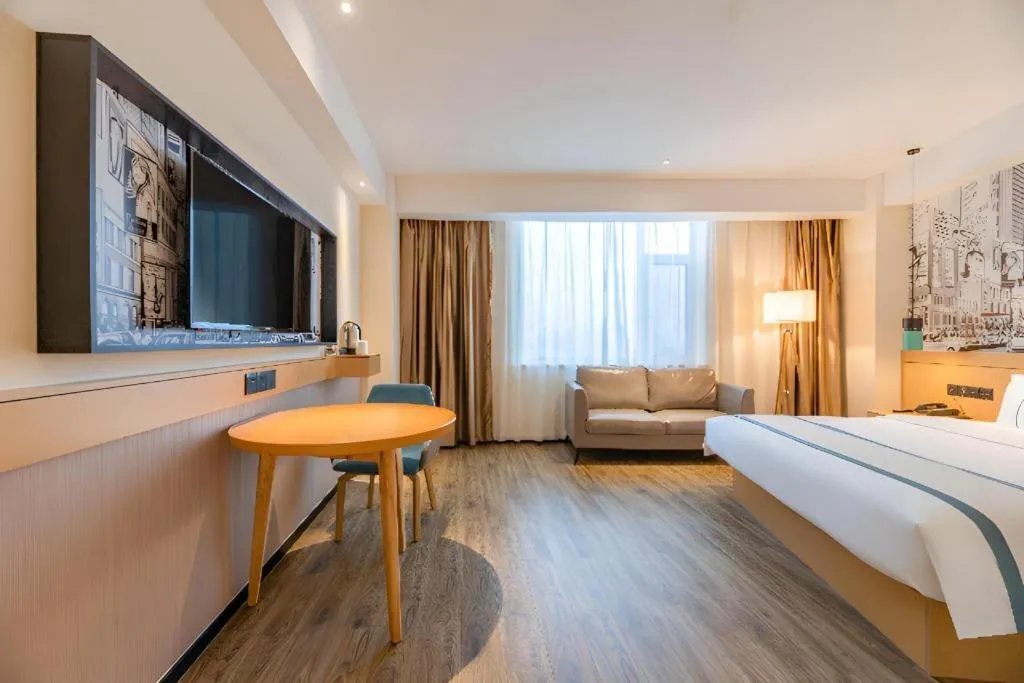 Bed in City Comfort Inn Tai'an Taishan Tianwai Village Hongmen