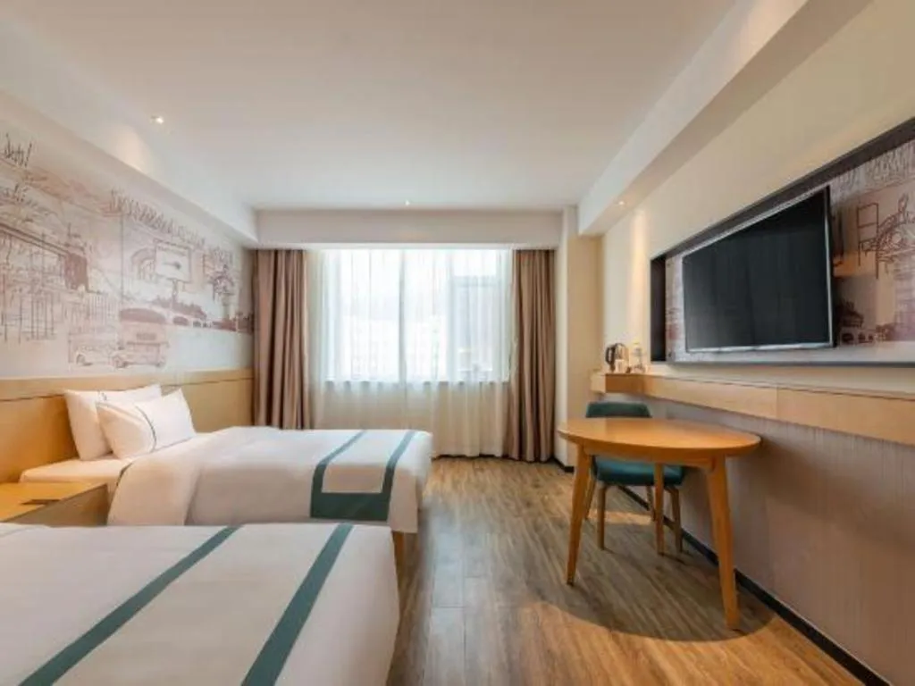 Bed in City Comfort Inn Tai'an Taishan Tianwai Village Hongmen