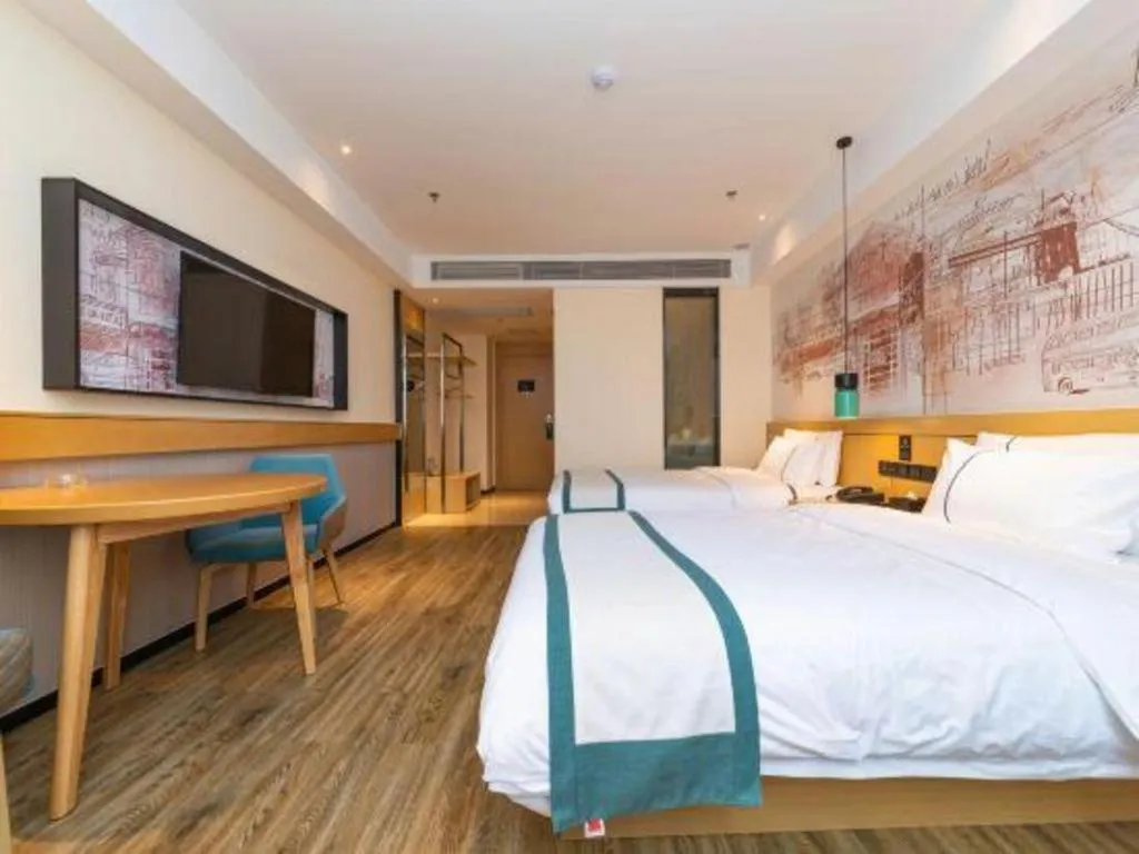 Bed in City Comfort Inn Tai'an Taishan Tianwai Village Hongmen