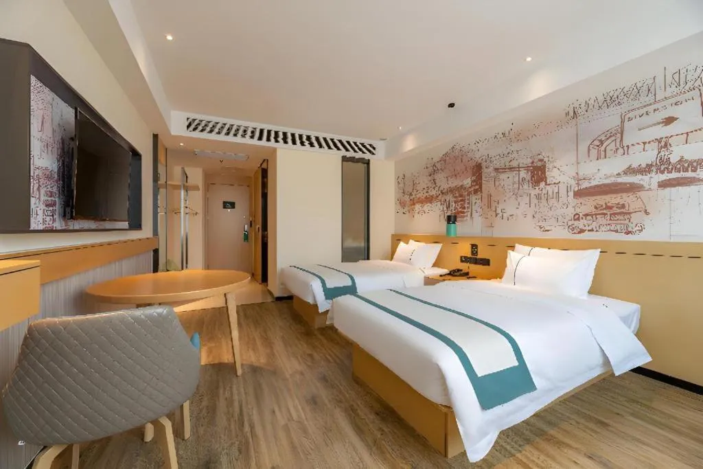 Bed in City Comfort Inn Tai'an Taishan Tianwai Village Hongmen