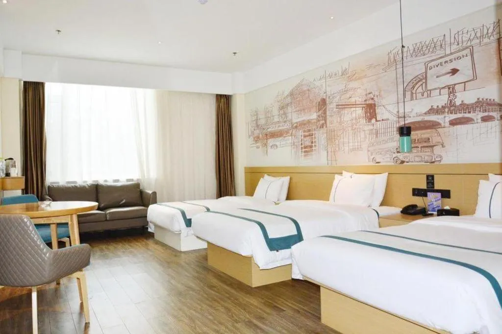 Bed in City Comfort Inn Tai'an Taishan Tianwai Village Hongmen