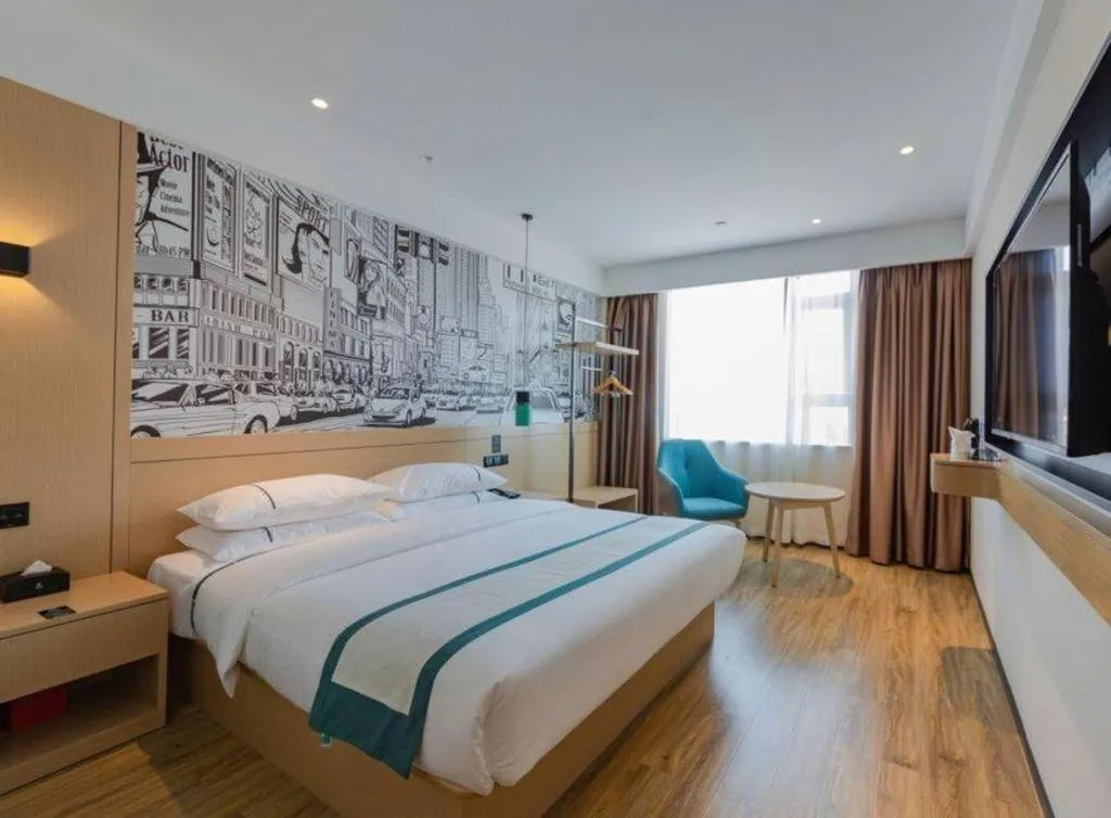 Bed in City Comfort Inn Tai'an Taishan Tianwai Village Hongmen