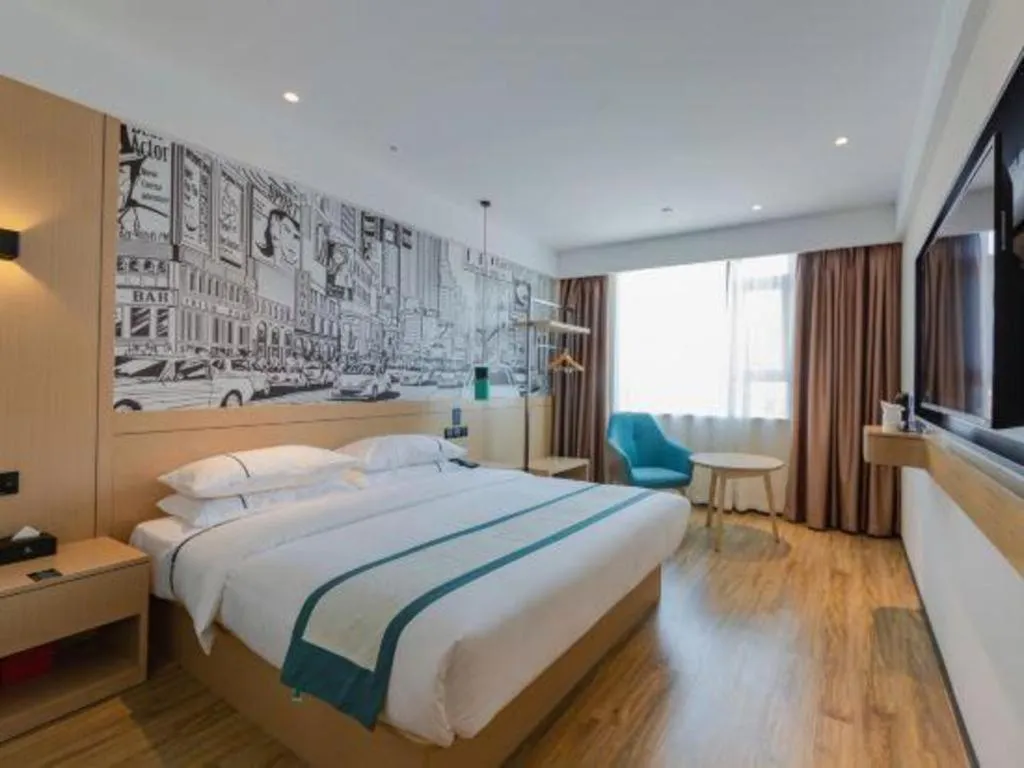 Bed in City Comfort Inn Tai'an Taishan Tianwai Village Hongmen