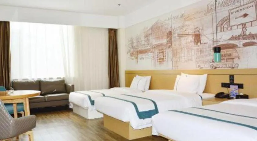 Bed in City Comfort Inn Tai'an Taishan Tianwai Village Hongmen