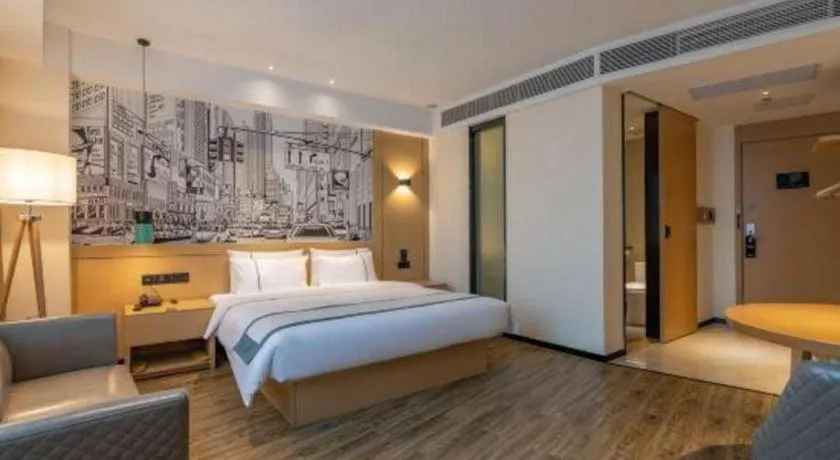 Bed in City Comfort Inn Tai'an Taishan Tianwai Village Hongmen