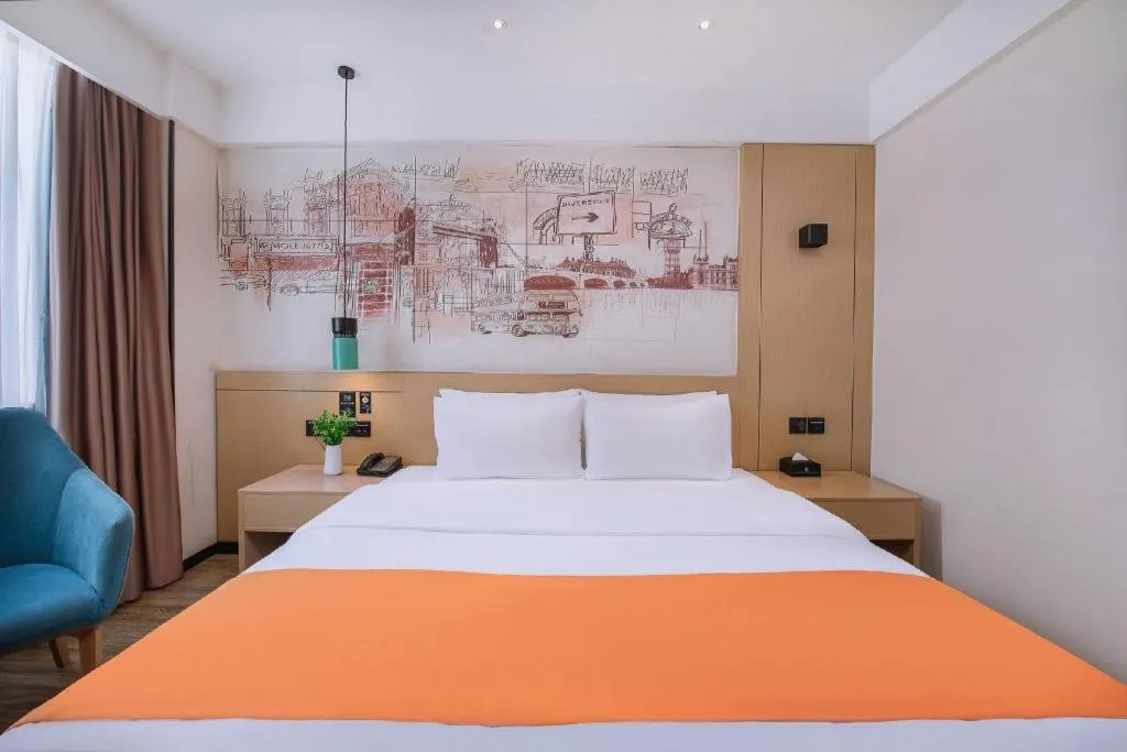 Bed in City Comfort Inn Nanning Yudong Jinxiang Metro Station