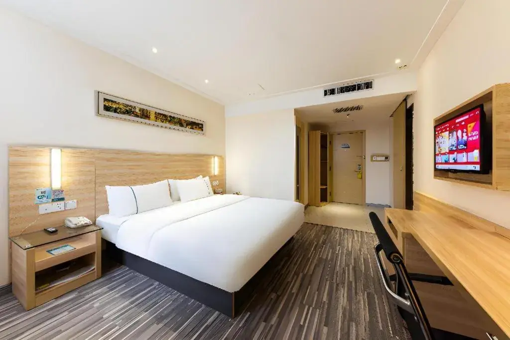 Bed in City Comfort Inn Jingmen Zhongjian Jinxiang Square Bed in City Comfort Inn Jingmen Zhongjian Jinxiang Square