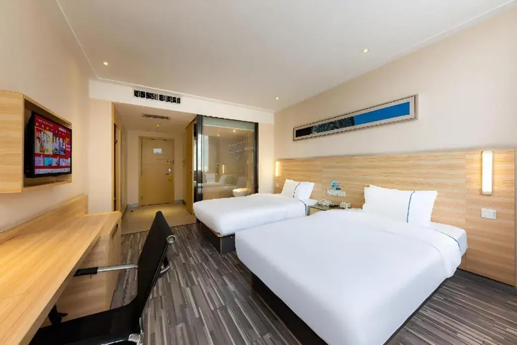 Bed in City Comfort Inn Jingmen Zhongjian Jinxiang Square Bed in City Comfort Inn Jingmen Zhongjian Jinxiang Square