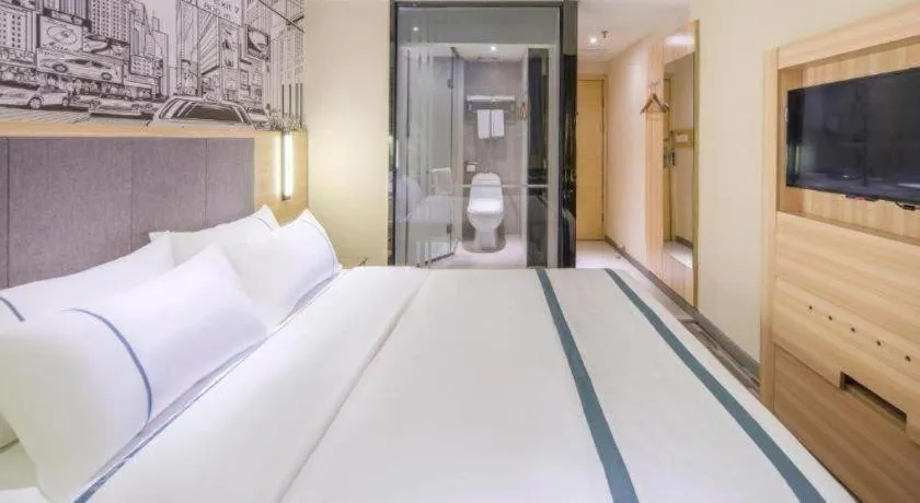 Bed in City Comfort Inn Liuzhou The Mixc Xijiang Road