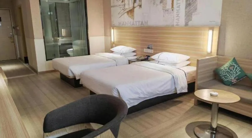 Bed in City Comfort Inn Jingzhou Railway Station Fantawild