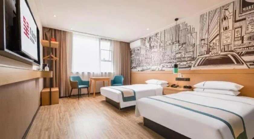 Bed in City Comfort Inn Xiantao Avenue Wangzhou Bridge Wushang