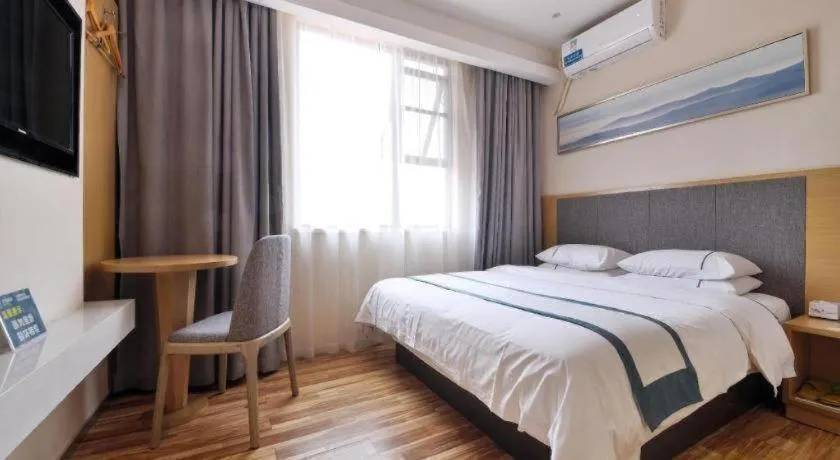 Bed in City Comfort Inn Wuhan Xinzhou Mo'er Cheng