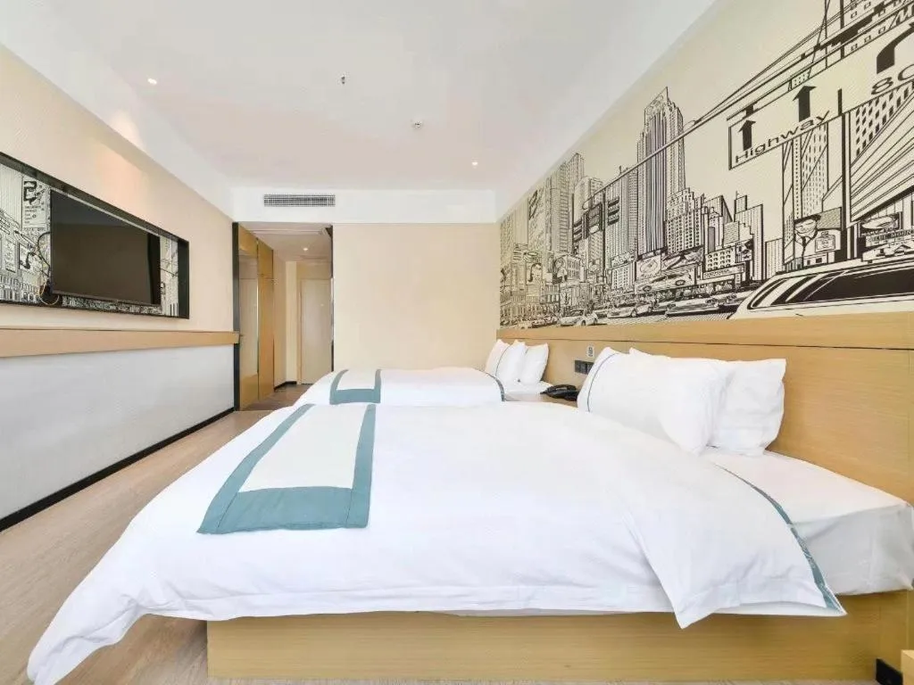 Bed in City Comfort Inn Wuhan Xinzhou Mo'er Cheng