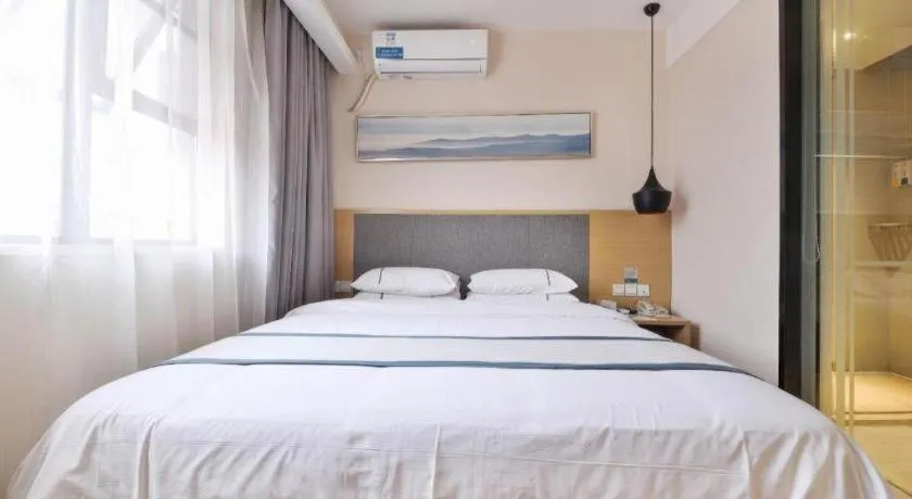 Bed in City Comfort Inn Wuhan Xinzhou Mo'er Cheng