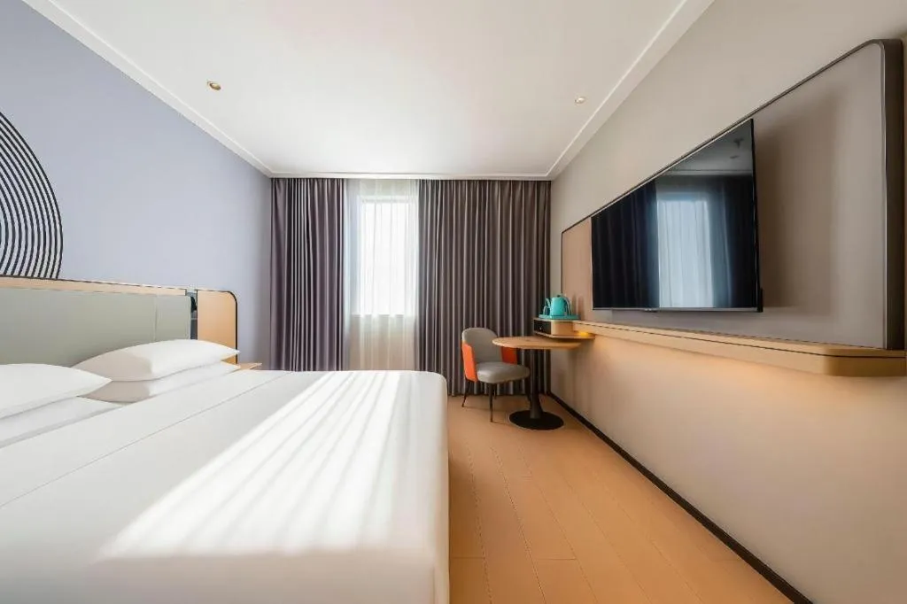 Bed in City Comfort Inn Guigang Pingnan Bus Station Jiangbin Park