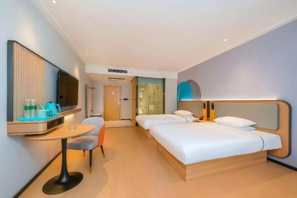 Bed in City Comfort Inn Guigang Pingnan Bus Station Jiangbin Park