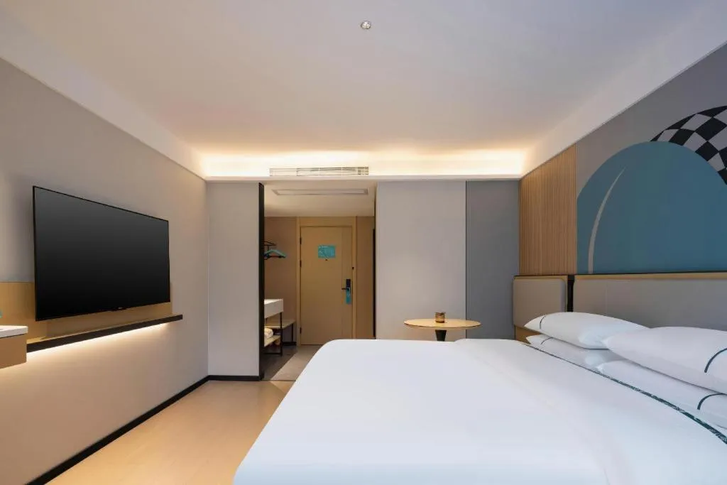 Bed in City Comfort Inn Guigang Pingnan Bus Station Jiangbin Park