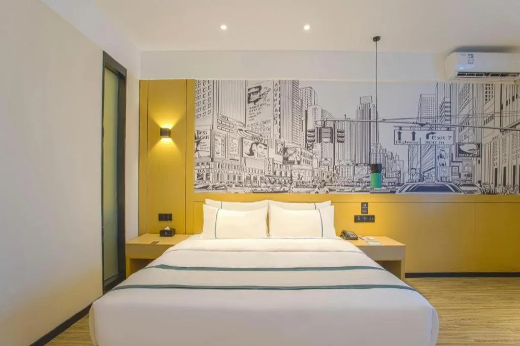 Bed in City Comfort Inn Guigang Pingnan Bus Station Jiangbin Park