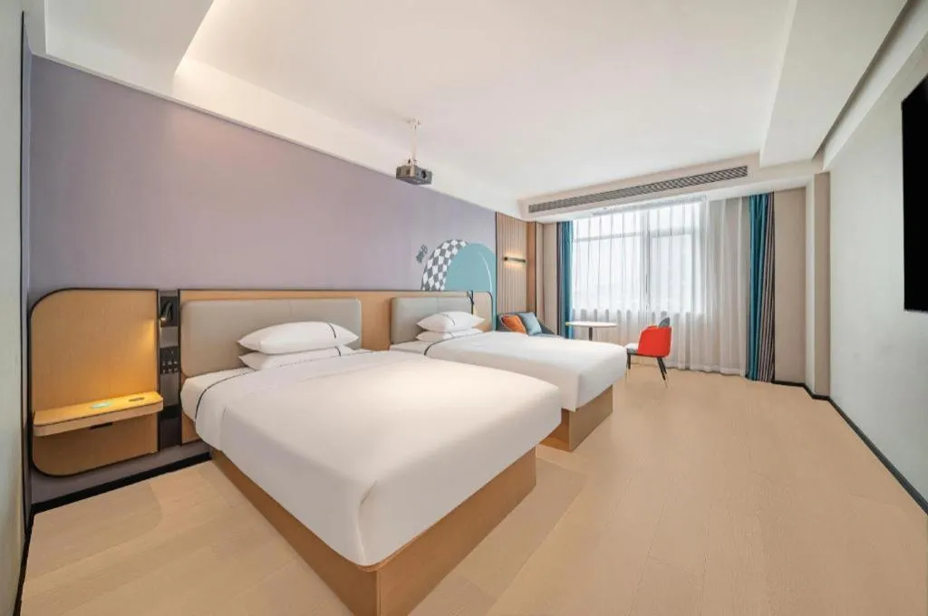 Bed in City Comfort Inn Guigang Pingnan Bus Station Jiangbin Park