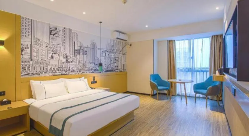 Bed in City Comfort Inn Guigang Pingnan Bus Station Jiangbin Park