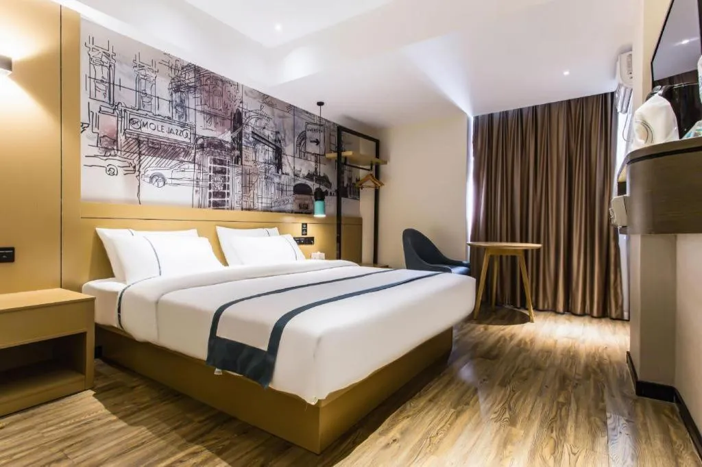 Bed in City Comfort Inn Nanning Shuangyong Road Guangxi Medical University