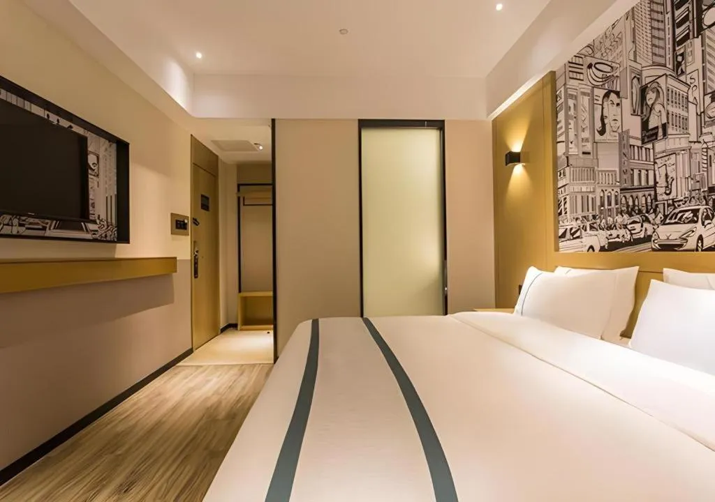 Bed in City Comfort Inn Nanning Kede Zoo Qingchuan Metro Station