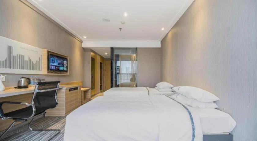 Bed in City Comfort Inn Lichuan Railway Station Tenglong Cave