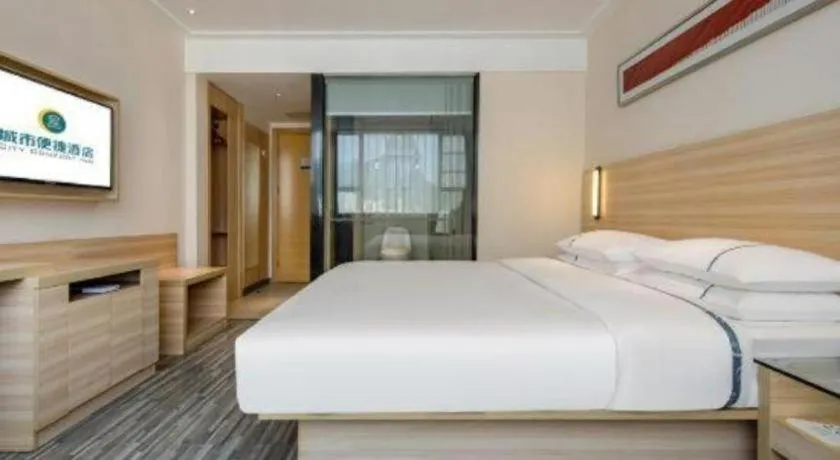 Bed in City Comfort Inn Hezhou High Speed Railway Station