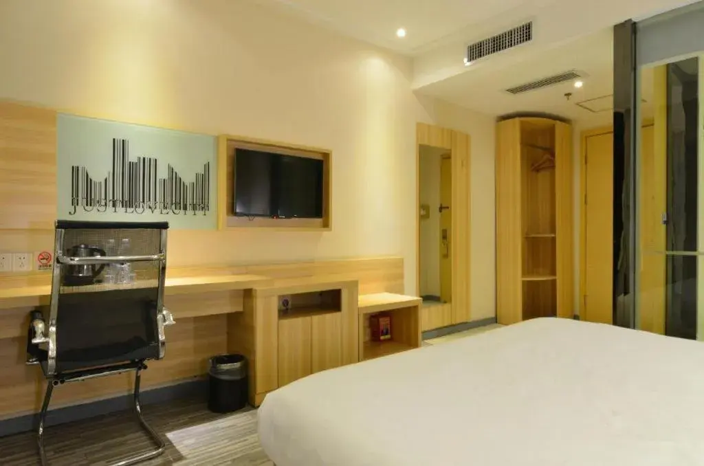Bed in City Comfort Inn Wuhan Guanggu Finance Port Bed in City Comfort Inn Wuhan Guanggu Finance Port