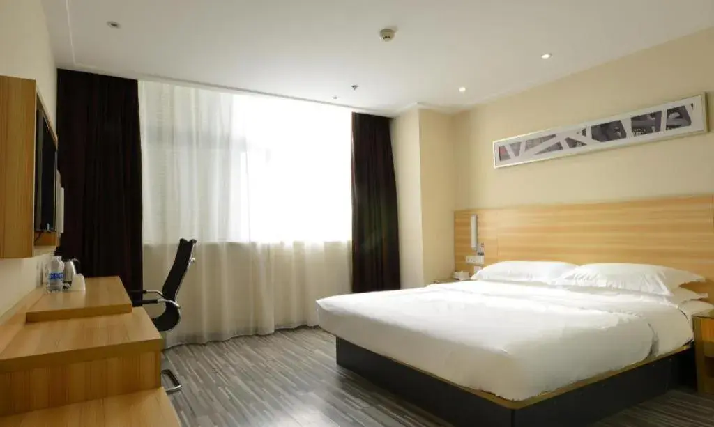 Bed in City Comfort Inn Wuhan Guanggu Finance Port Bed in City Comfort Inn Wuhan Guanggu Finance Port