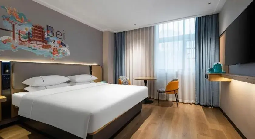 Bed in City Comfort Inn Wuhan Guanggu Finance Port Bed in City Comfort Inn Wuhan Guanggu Finance Port