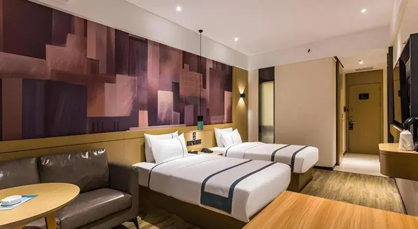 Bed in City Comfort Inn Liuzhou Wuling Liutai Road Bed in City Comfort Inn Liuzhou Wuling Liutai Road