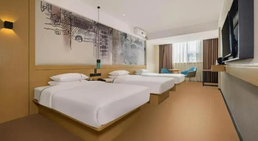 Bed in City Comfort Inn Liuzhou Wuling Liutai Road Bed in City Comfort Inn Liuzhou Wuling Liutai Road