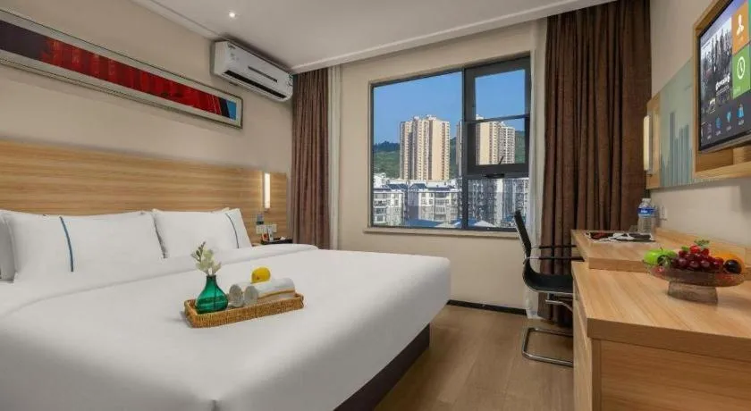 Bed in City Comfort Inn Changsha Wuyi Avenue Yingbin Road