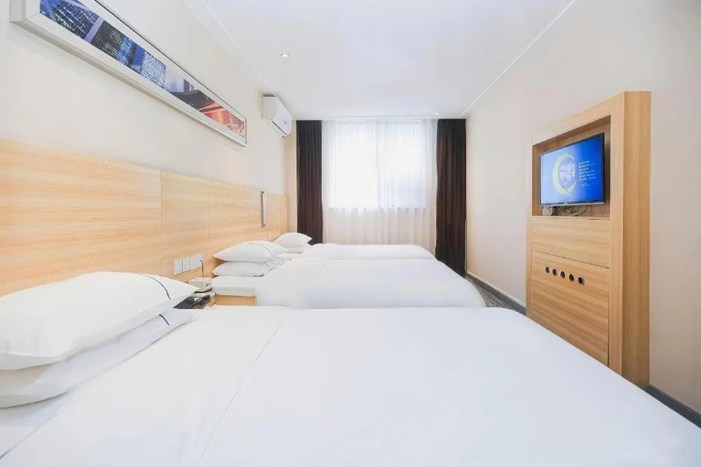 Bed in City Comfort Inn Wuhan Zoo Guobo Maying Road Metro Station