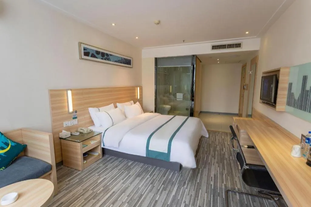 Bed in City Comfort Inn Wuhan Zoo Guobo Maying Road Metro Station