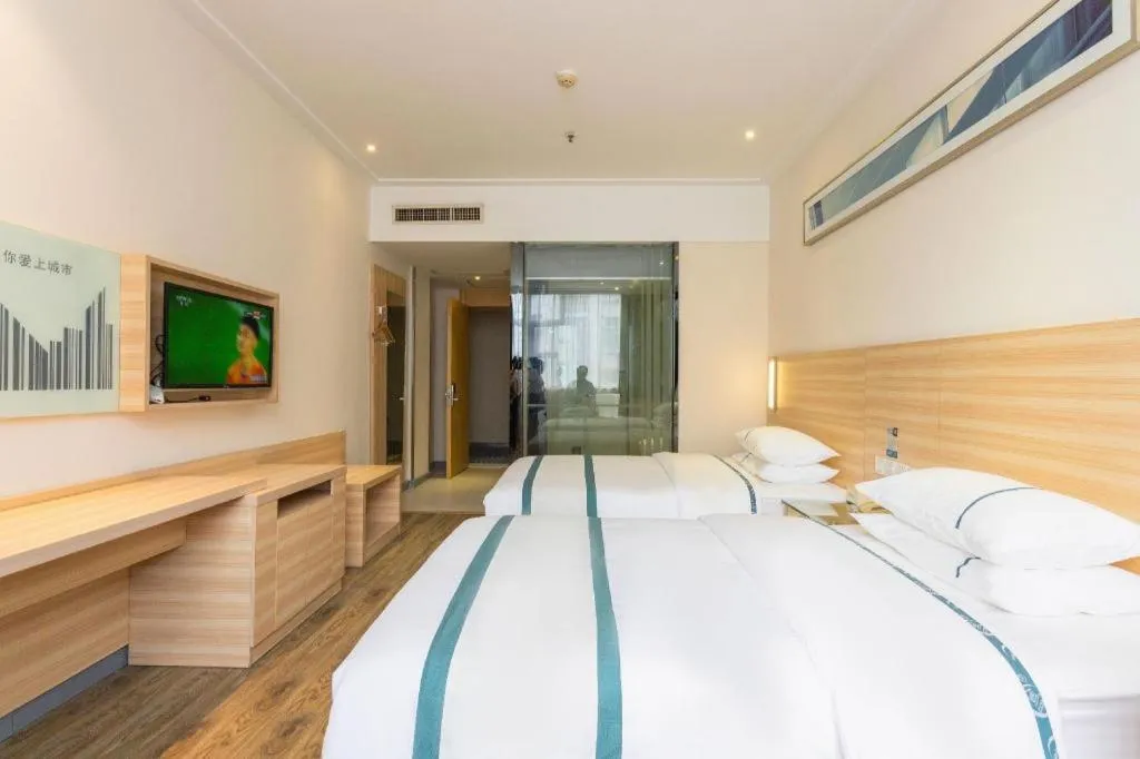 Bed in City Comfort Inn Wuhan Zoo Guobo Maying Road Metro Station