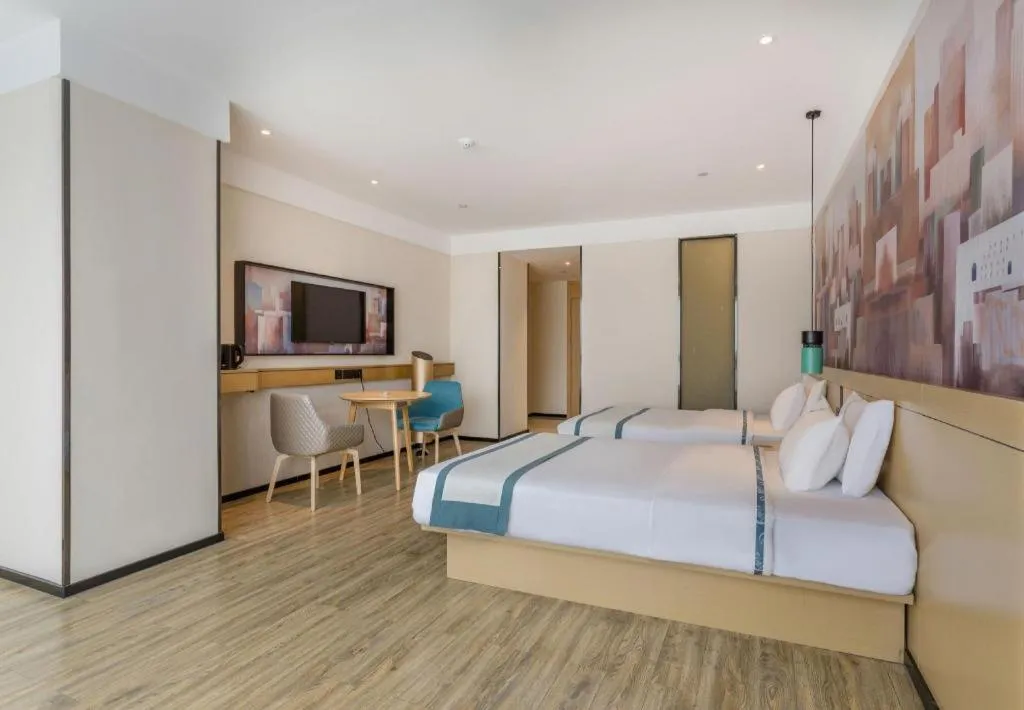 Bed in City Comfort Inn Nanning International Exhibition Jinhu Plaza