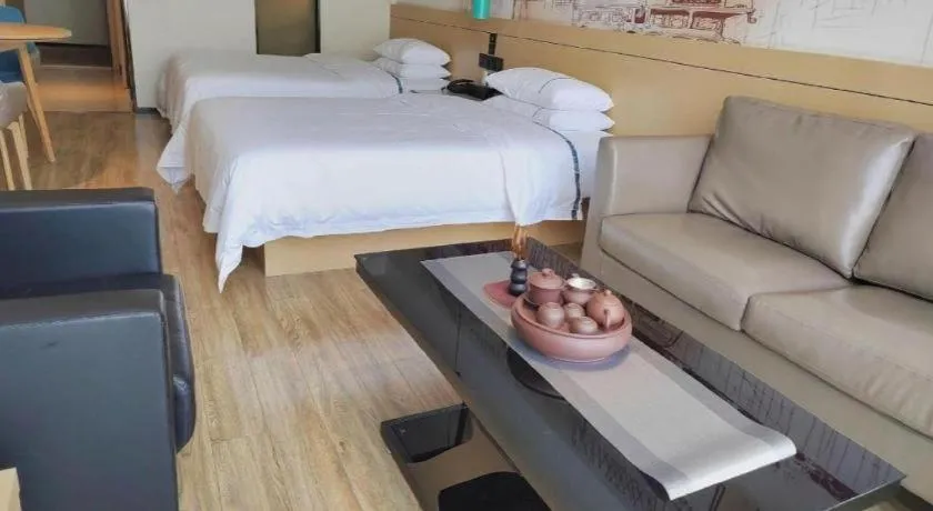 Bed in City Comfort Inn Nanning International Exhibition Jinhu Plaza