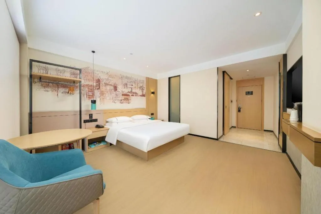 Bed in City Comfort Inn Nanning International Exhibition Jinhu Plaza