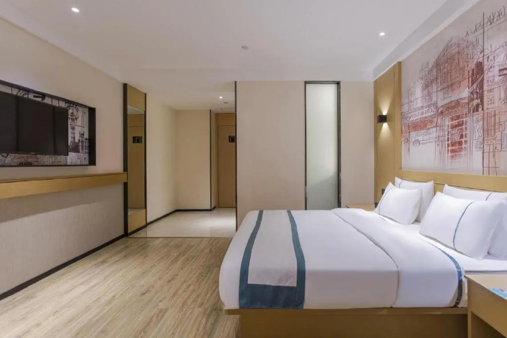 Bed in City Comfort Inn Nanning International Exhibition Jinhu Plaza