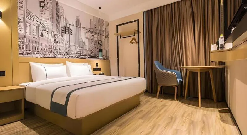 Bed in City Comfort Inn Nanning International Exhibition Jinhu Plaza