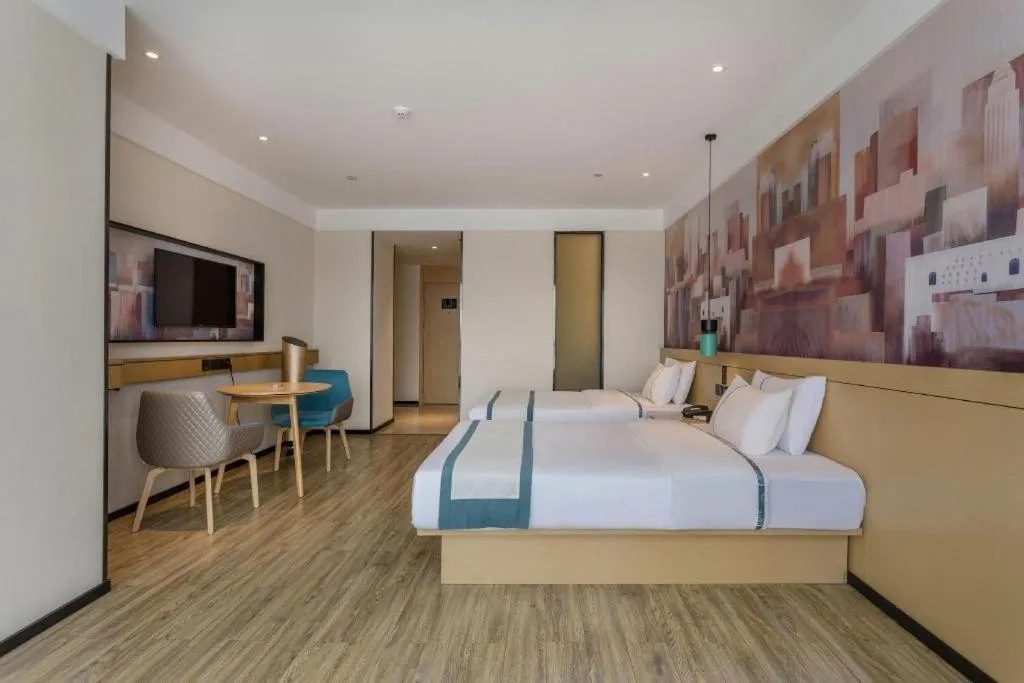 Bed in City Comfort Inn Nanning International Exhibition Jinhu Plaza