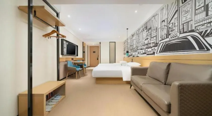 Bed in City Comfort Inn Nanning International Exhibition Jinhu Plaza