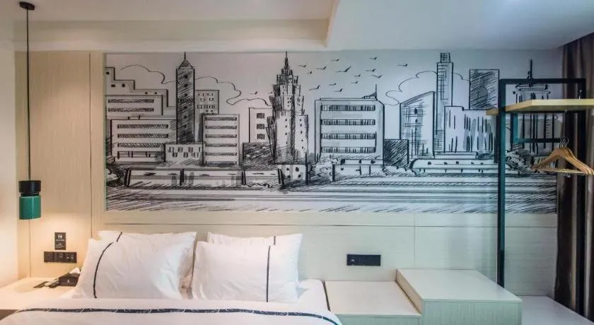 Bed in City Comfort Inn Shaoguan High-speed Railway Station Xilian Examination Center